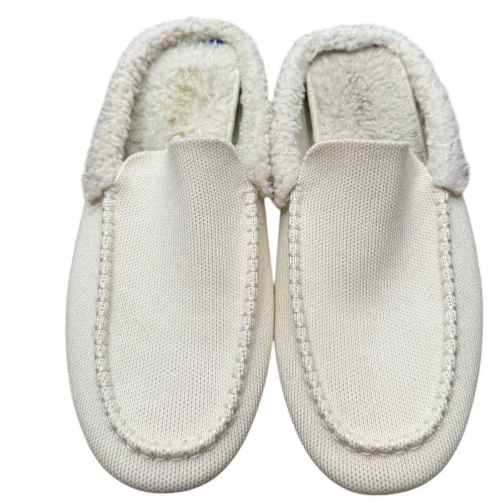 Rothy's Womens The Scuff Merino Wool Blend Sherpa Slippers Sz 10 Cozy Fuzzy Warm